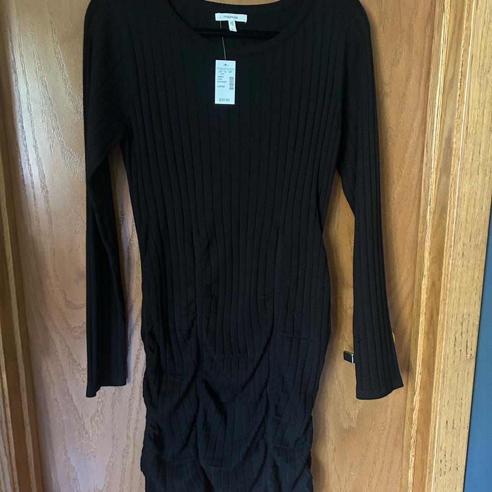 Maurices Black Ribbed Dress